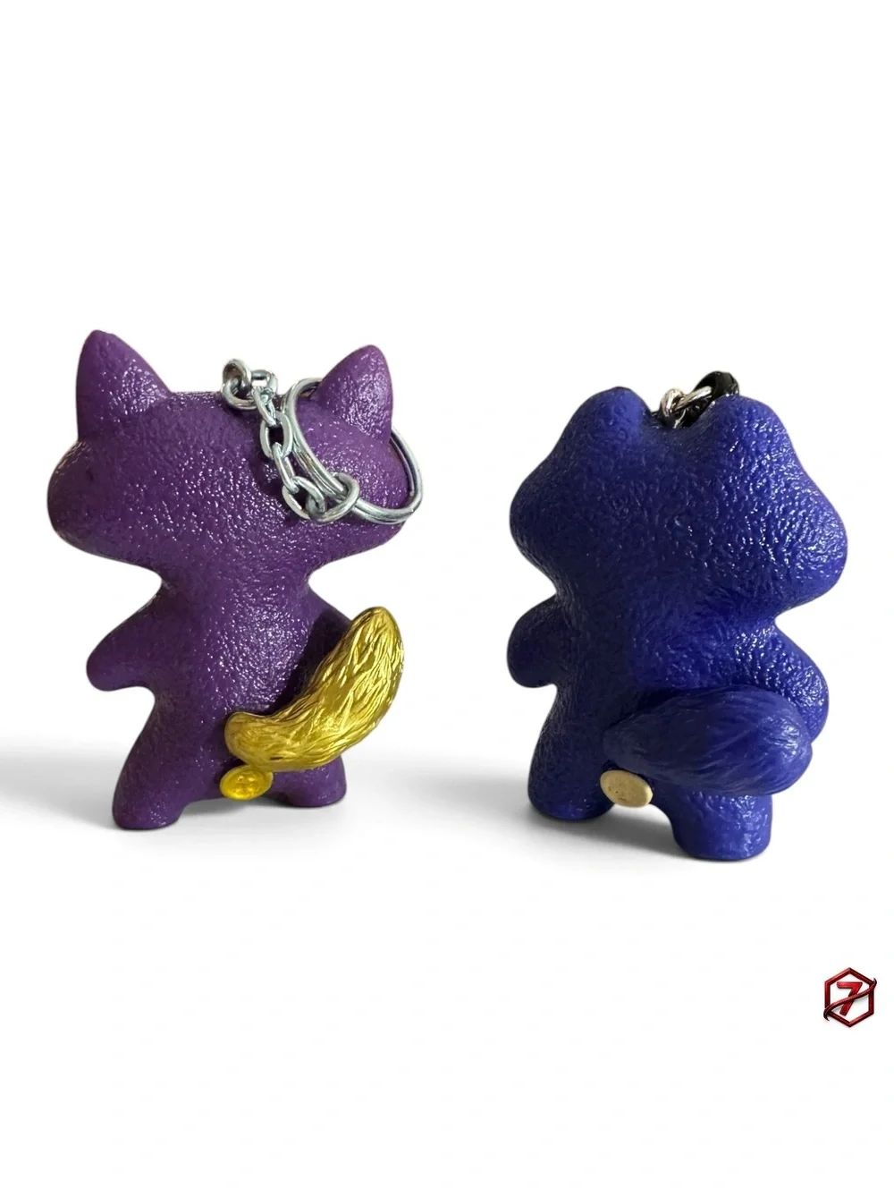 Fuggler Purple Fox & Blue Monster Keychain Lot of 4 Collectible Figures